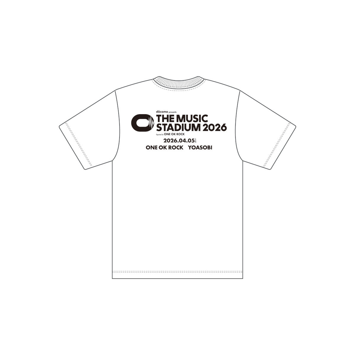 ONE OK ROCK THE MUSIC STADIUM Day2 Tシャツ THE MUSIC STADIUM 2026 OFFICIAL Tシャツ Day2 – THE MUSIC STADIUM